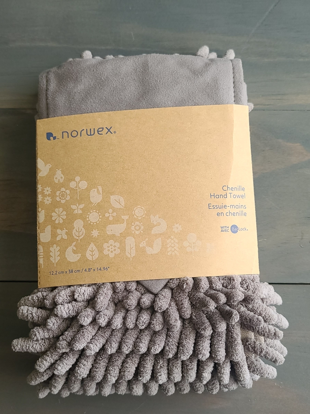 Norwex Mushroom Chenille Hand Towel